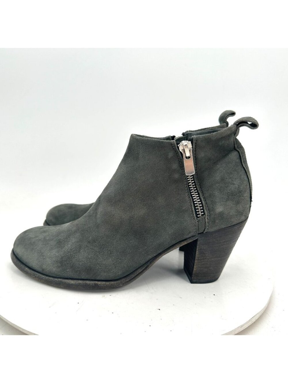 Officine Creative Women Size EU 37.5 US 7.5 Black Leather Side Zip Ankle Boot